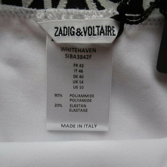 NWT Zadig & Voltaire 2-PC Swimsuit Bikini Top Bottoms Whitehaven White Blanc 10 - Picture 9 of 11